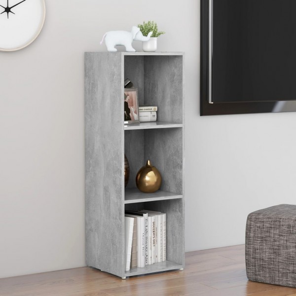 Mueble de TV madera contrachapada gris hormigón 107x35x37 cm M 4