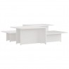 Mesa de centro 2 pzas madera contrachapada blanco 111.5x50x33cm 2