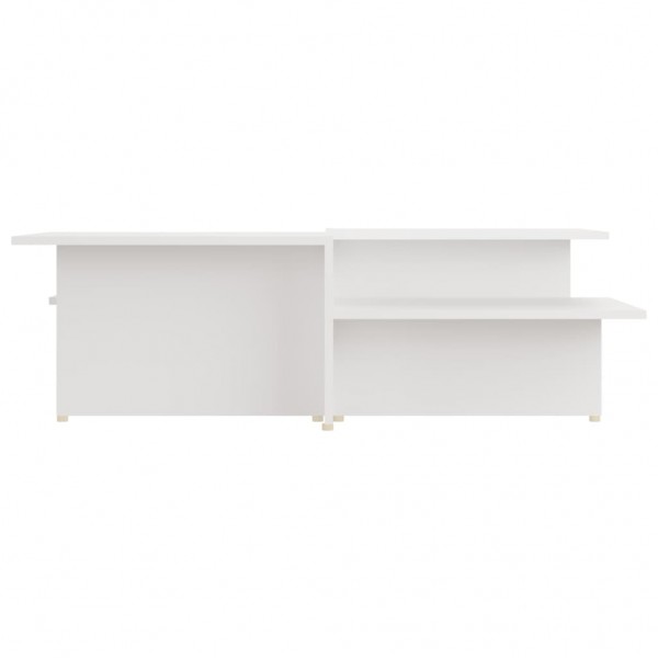 Mesa de centro 2 pzas madera contrachapada blanco 111.5x50x33cm M 4
