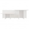 Mesa de centro 2 pzas madera contrachapada blanco 111.5x50x33cm 5