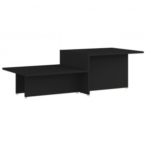 Mesa de centro de madera contrachapada negro 111.5x50x33 cm H