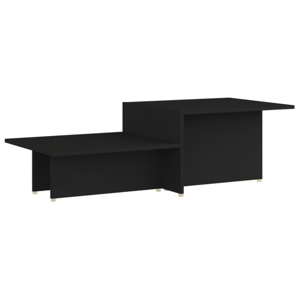 Mesa de centro de madera contrachapada negro 111.5x50x33 cm M 2