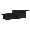 Mesa de centro de madera contrachapada negro 111.5x50x33 cm 2