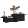 Mesa de centro de madera contrachapada negro 111.5x50x33 cm 3