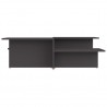 Mesa de centro 2 pzas madera contrachapada gris 111.5x50x33cm 4