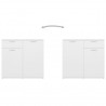 Aparador de madera contrachapada blanco 80x36x75 cm 5