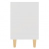 Mesita de noche con patas de madera maciza blanco 40x30x50 cm 5