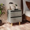 Mesitas de noche con patas 2 uds madera pino gris 40x35x50 cm 3