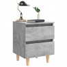 Mesitas de noche con patas 2 uds madera pino gris 40x35x50 cm 2