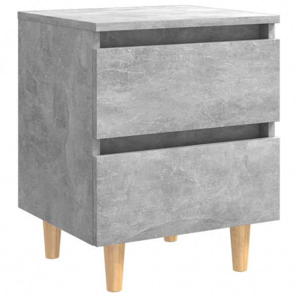 Mesitas de noche con patas 2 uds madera pino gris 40x35x50 cm M 4