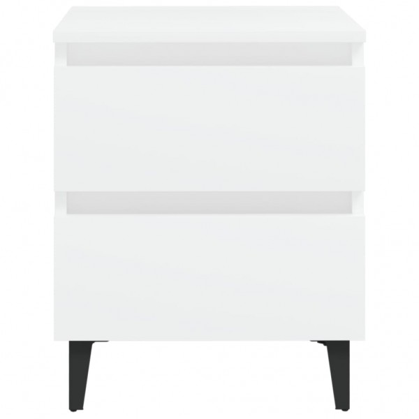 Mesita de noche blanco madera contrachapada 40x35x50 cm M 4