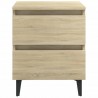 Mesitas de noche 2 uds contrachapada roble Sonoma 40x35x50 cm 3