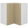 Armario colgante esquina contrachapada roble Sonoma 57x57x60 cm 1