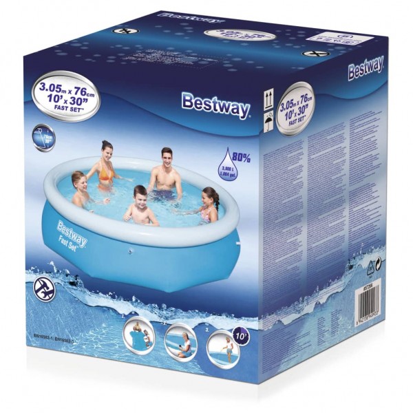 Bestway Fast Set Piscina insuflável redonda 305x76 cm 57266 M 3