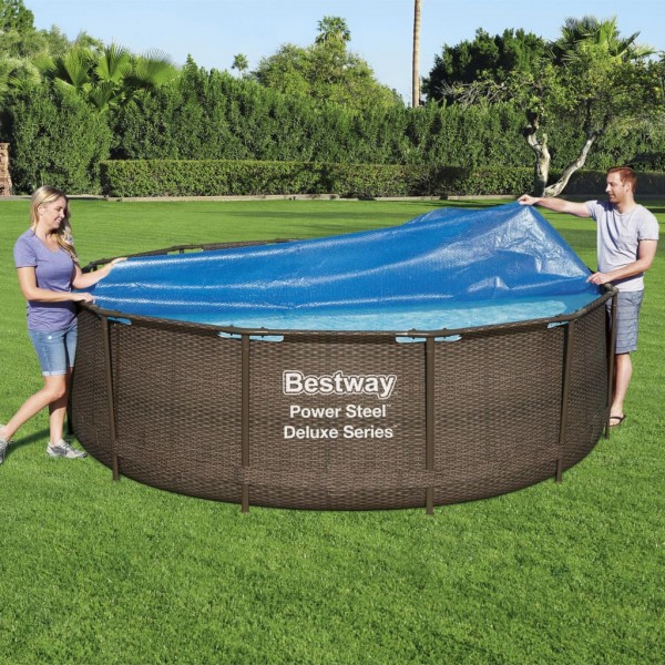 Bestway Cubierta solar para piscina Flowclear 356 cm D