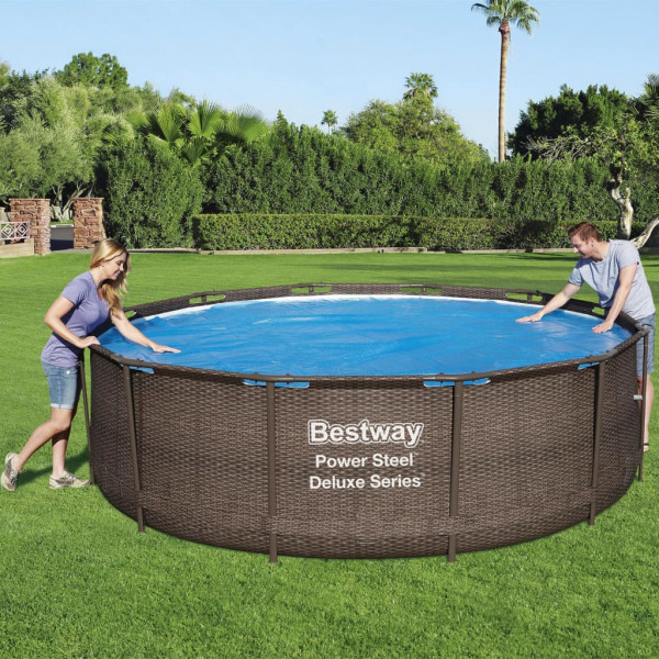 Bestway Cobertura de piscina solar Flowclear 356 cm M 3