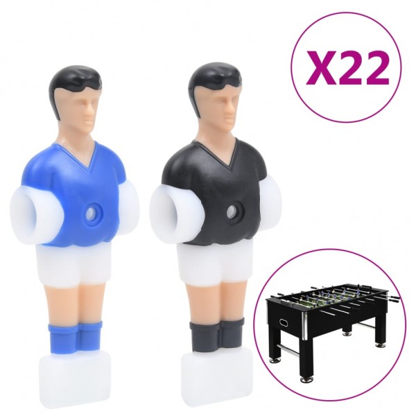 Jugadores de futbolín para varillas de 15.9 mm 22 piezas D