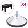 Pé de suporte para mesa de matraquilhos 4 pcs cromado M10 1