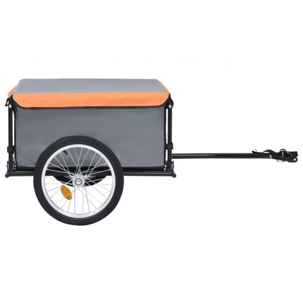 Remolque de carga para bicicletas gris y naranja 65 kg M 3