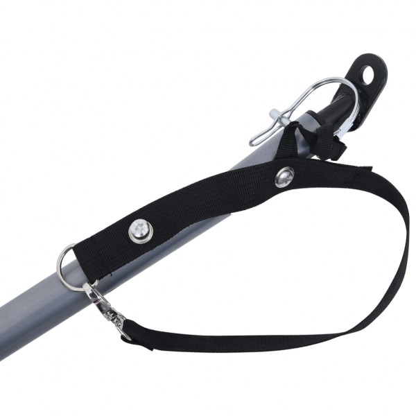 Reboque de carga para bicicleta 65 kg cinzento e laranja M 4