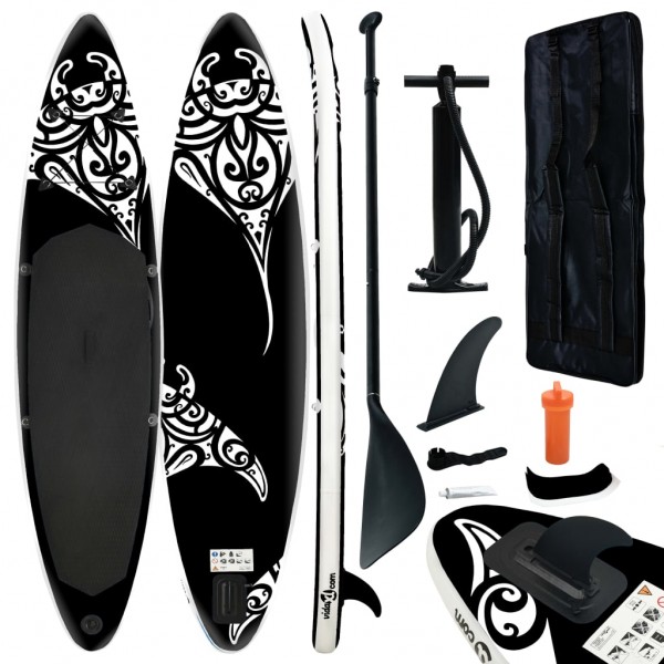 Conjunto prancha de paddle SUP insuflável 305x76x15 cm preto M 2