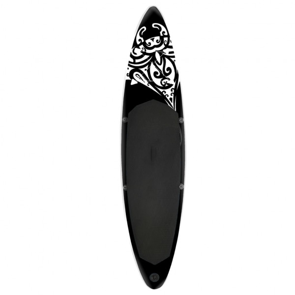 Juego de tabla de paddle surf hinchable negro 305x76x15 cm M 4