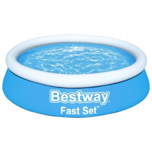 Bestway Piscina hinchable Fast Set redonda azul 183x51 cm H