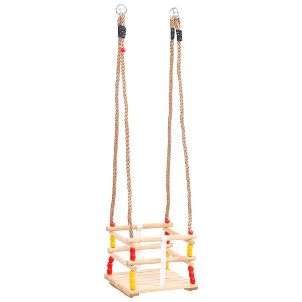 Baloiço para bebé c/ cinto de segurança madeira de pinho maciça M 2