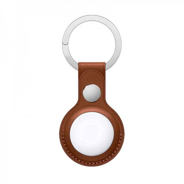 Llavero Protector COOL Compatible con AirTag Polipiel Marrón D