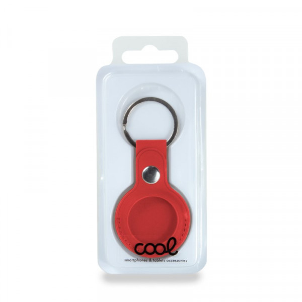 Llavero Protector COOL Compatible con AirTag Polipiel Rojo M 3