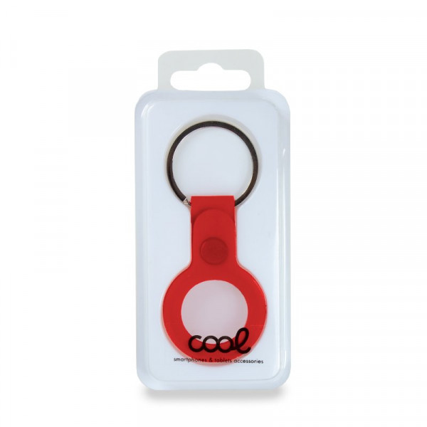 Llavero Protector COOL Compatible con AirTag Silicona Rojo M 3
