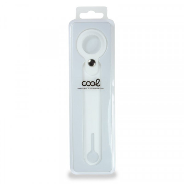 Fundo de Loop COOL Compatível com AirTag Silicone Branco M 3