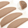Tapete/carpete para degraus 15 pcs 65x21x4 cm castanho-claro 1