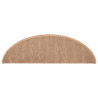 Tapete/carpete para degraus 15 pcs 65x21x4 cm castanho-claro 5