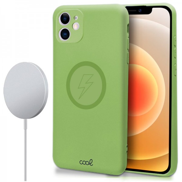Carcasa COOL Para iPhone 12 mini Magnética Cover Pistacho D