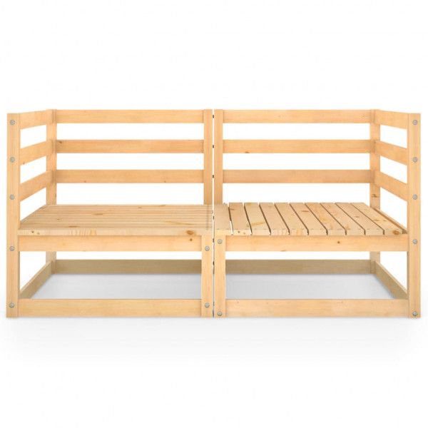 Sofá de 2 lugares para jardim pinho maciço M 2