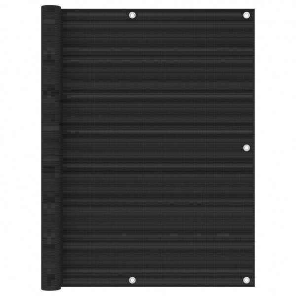 Toldo para balcón HDPE negro 120x400 cm D