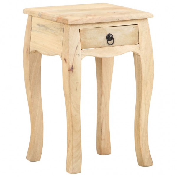 Mesita de noche de madera maciza de mango 28x28x46 cm D
