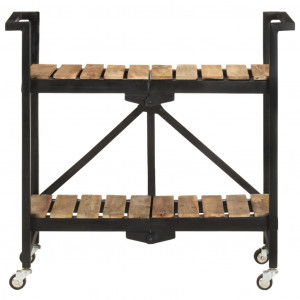 Carrinho de cozinha 87x36x81 cm madeira de mangueira maciça H