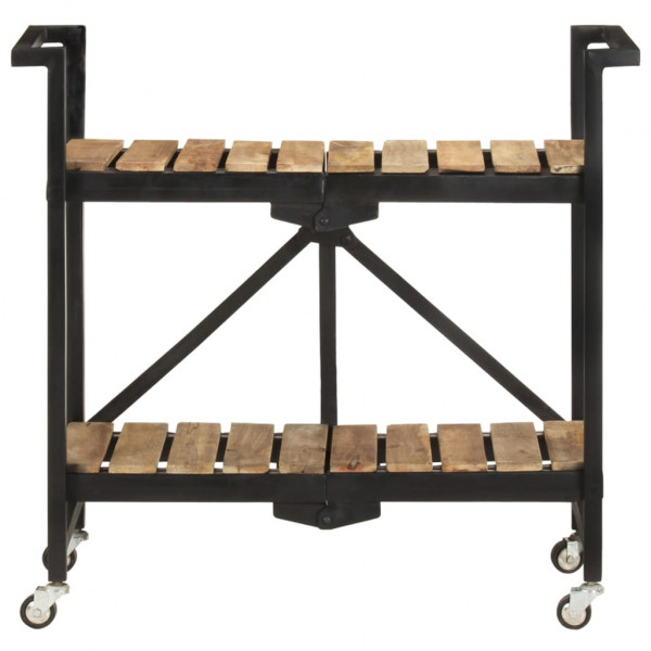 Carrito de cocina de madera maciza de mango 87x36x81 cm M 2