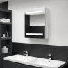 Armario de baño con espejo LED blanco brillante 50x14x60 cm 1
