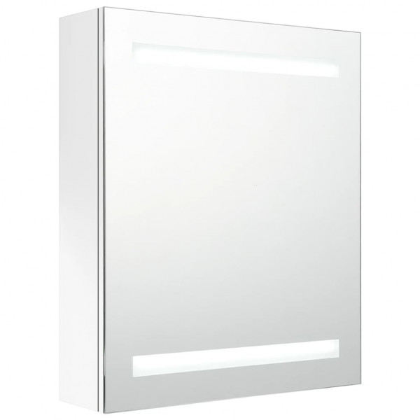 Armário espelhado casa de banho LED 50x14x60cm branco brilhante M 2