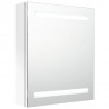 Armario de baño con espejo LED blanco brillante 50x14x60 cm 2