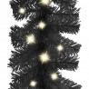 Guirnalda de Navidad con luces LED negro 10 m 4
