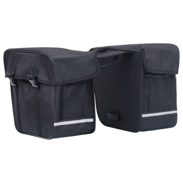 Bolsa doble para bicicleta alforja impermeable 35 L negra D