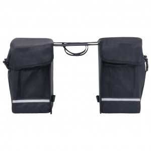 Bolsa doble para bicicleta alforja impermeable 35 L negra H