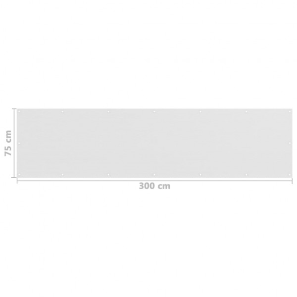 Toldo para balcón HDPE blanco 75x300 cm M 5