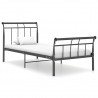 Estructura de cama de metal negro 100x200 cm 1