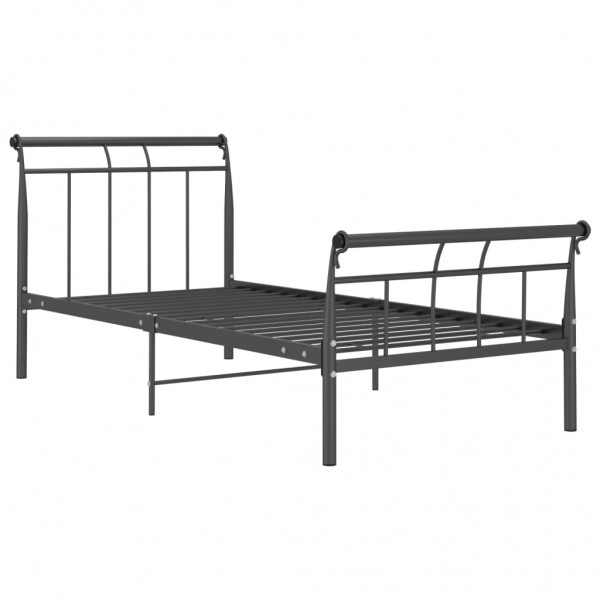 Estrutura de cama 100x200 cm metal preto M 2