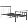 Estrutura de cama 100x200 cm metal preto 2